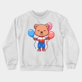 Birthday Bear Cute Cartoon Crewneck Sweatshirt